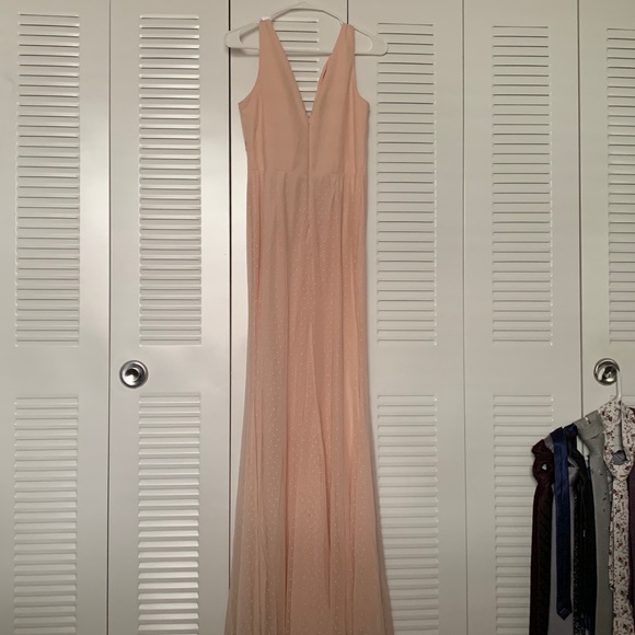 Lulus Ballroom Blush Lace Swiss Dot Maxi Dress - Picture 10 of 14